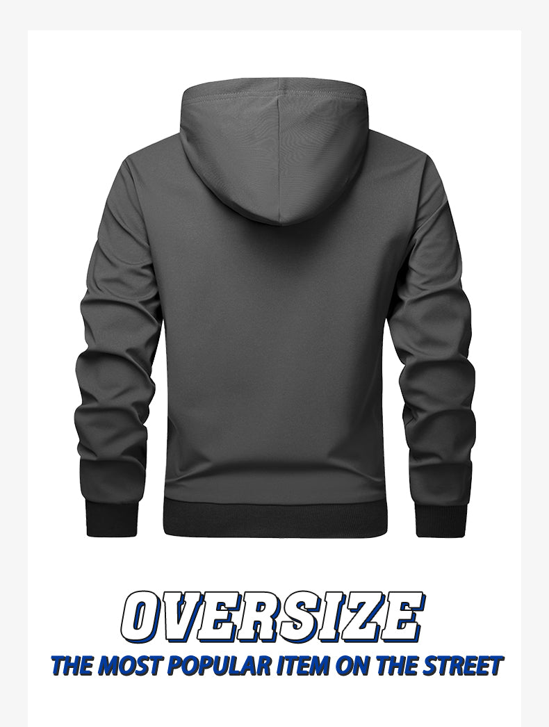 Casual Sporty Versatile Hooded Pullover Composite Fashion Long Sleeve Sweatshirt Jacket