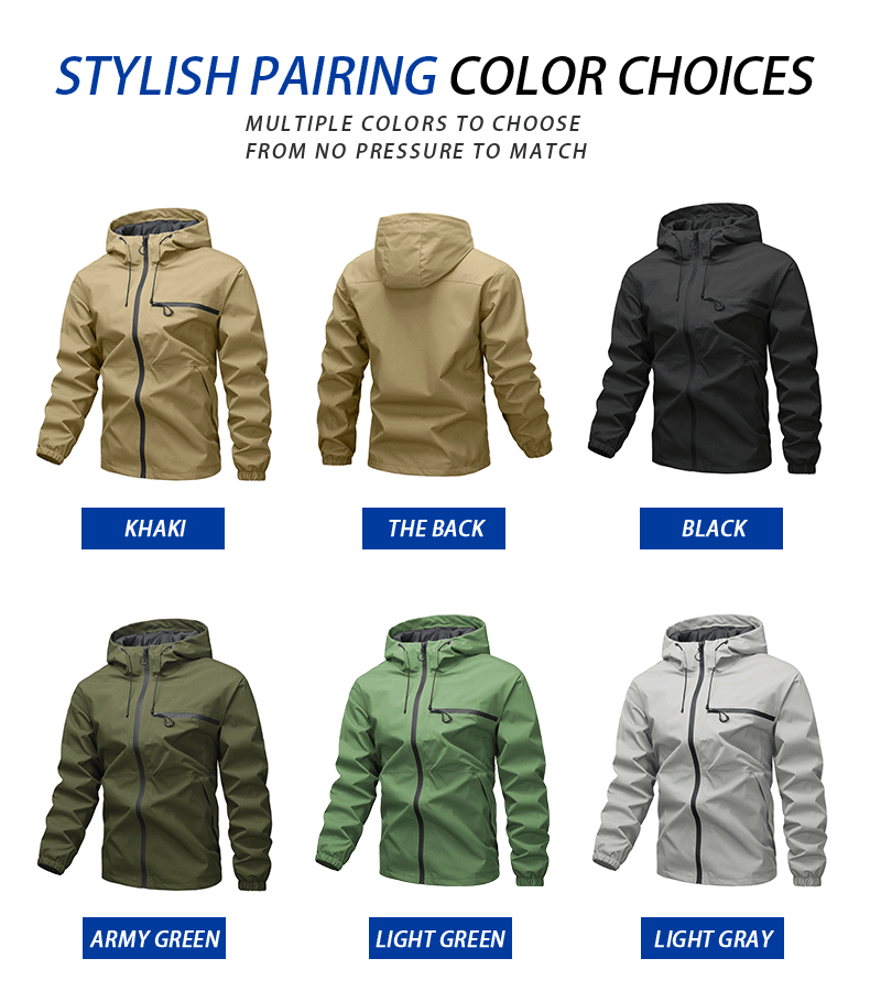 American high street casual versatile sports outdoor single flush waterproof hooded jacket top