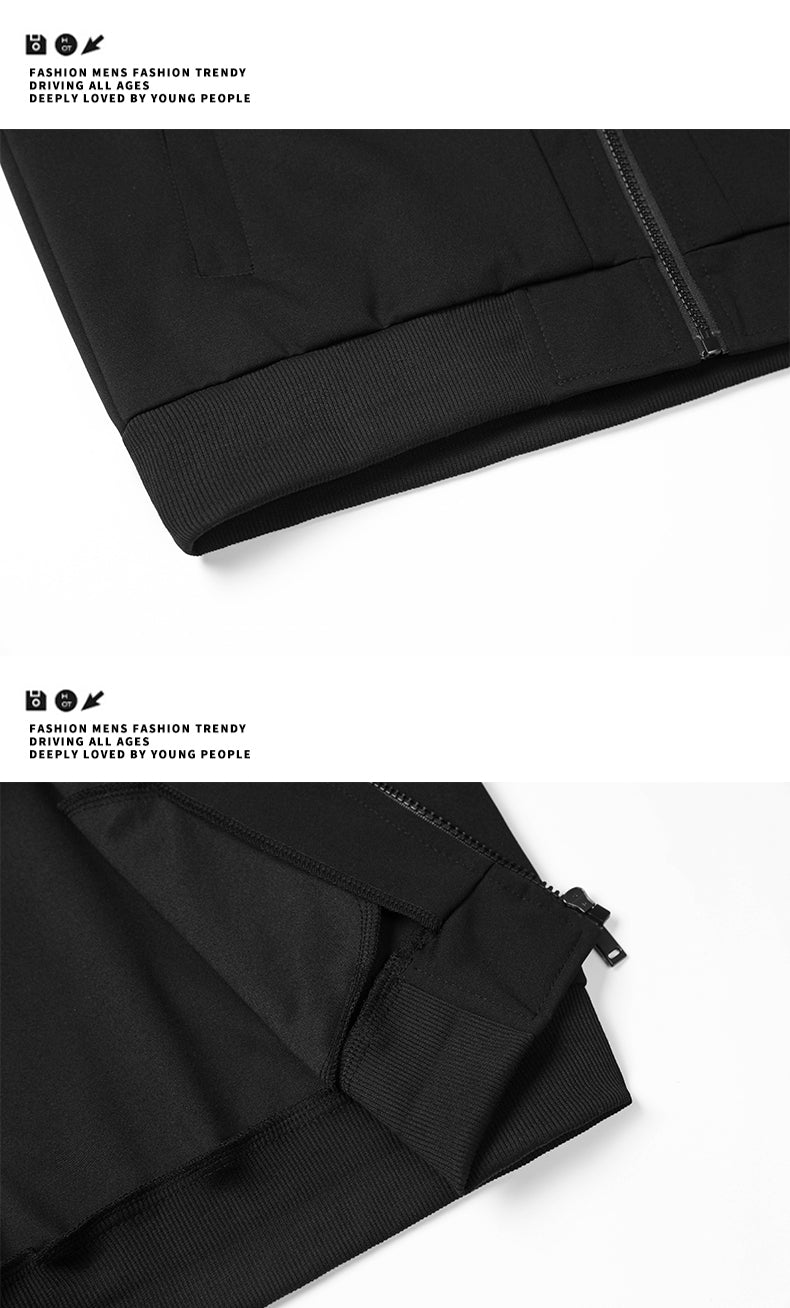 Casual Sporty Versatile Hooded Pullover Composite Fashion Long Sleeve Sweatshirt Jacket