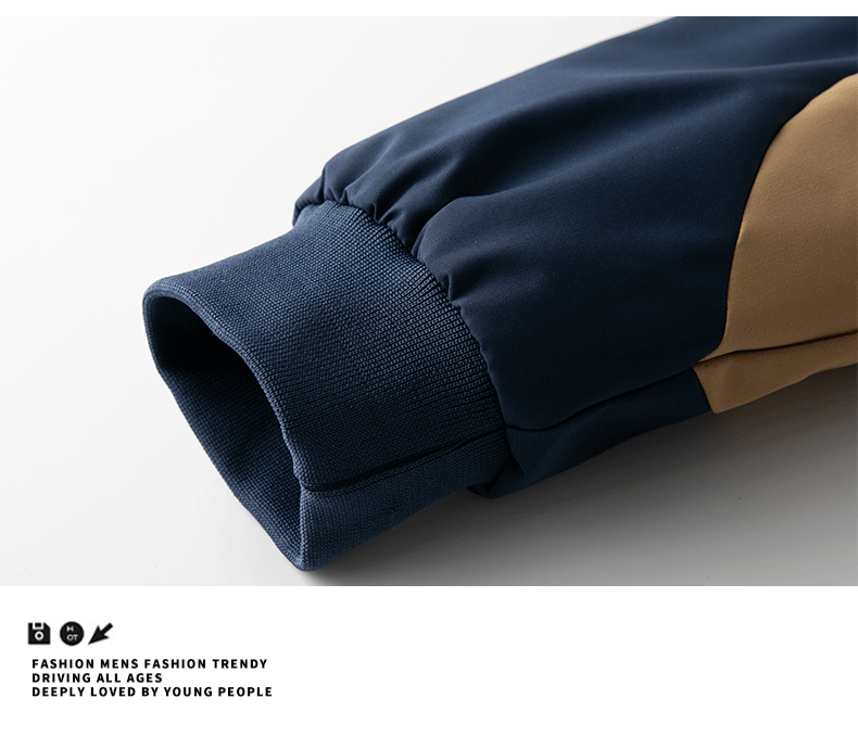 Men's sports outdoor casual loose and versatile trendy patchwork top hooded jacket jacket jacket